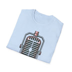 Vintage Microphone T-Shirt — Retro Radio Voice Tee for Singers & Podcasters