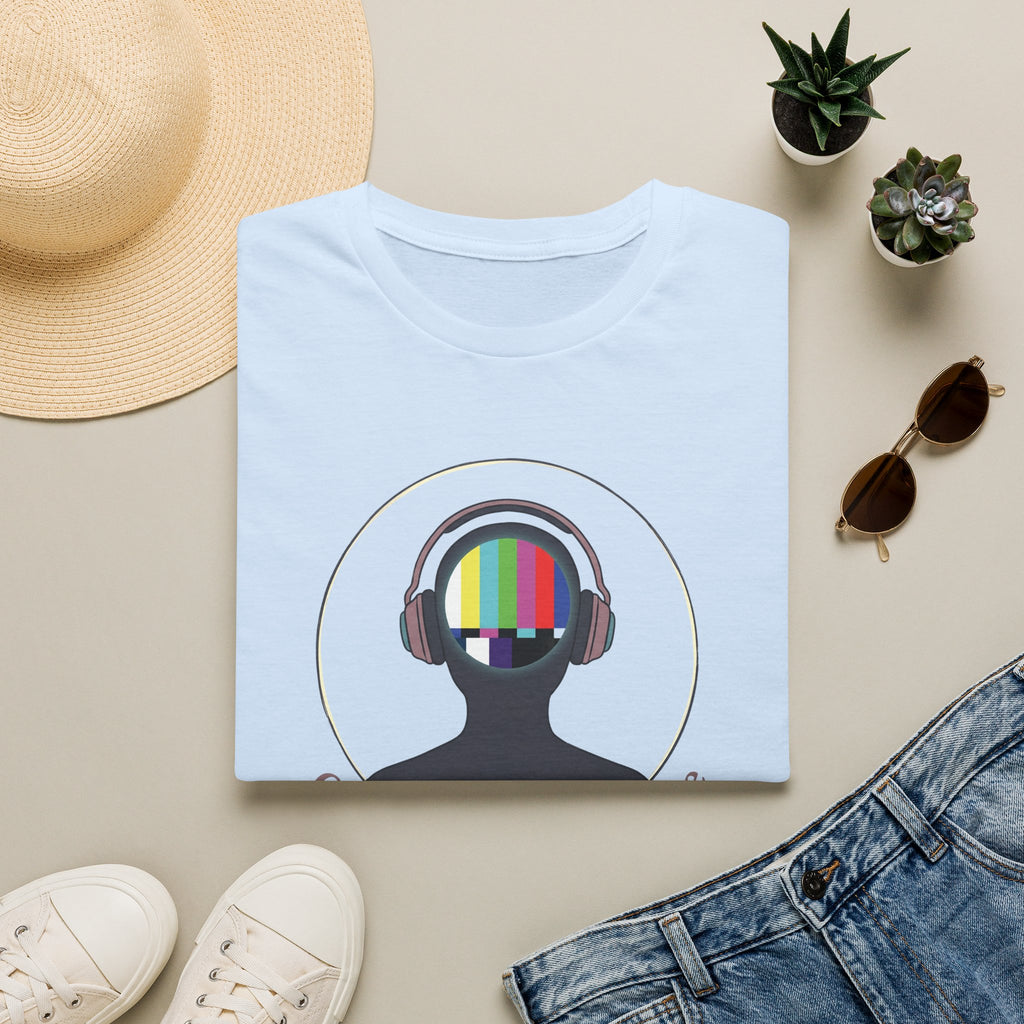 TV Test Pattern Headphones T‑Shirt — "Quiet Acts of Resistance" Graphic Tee