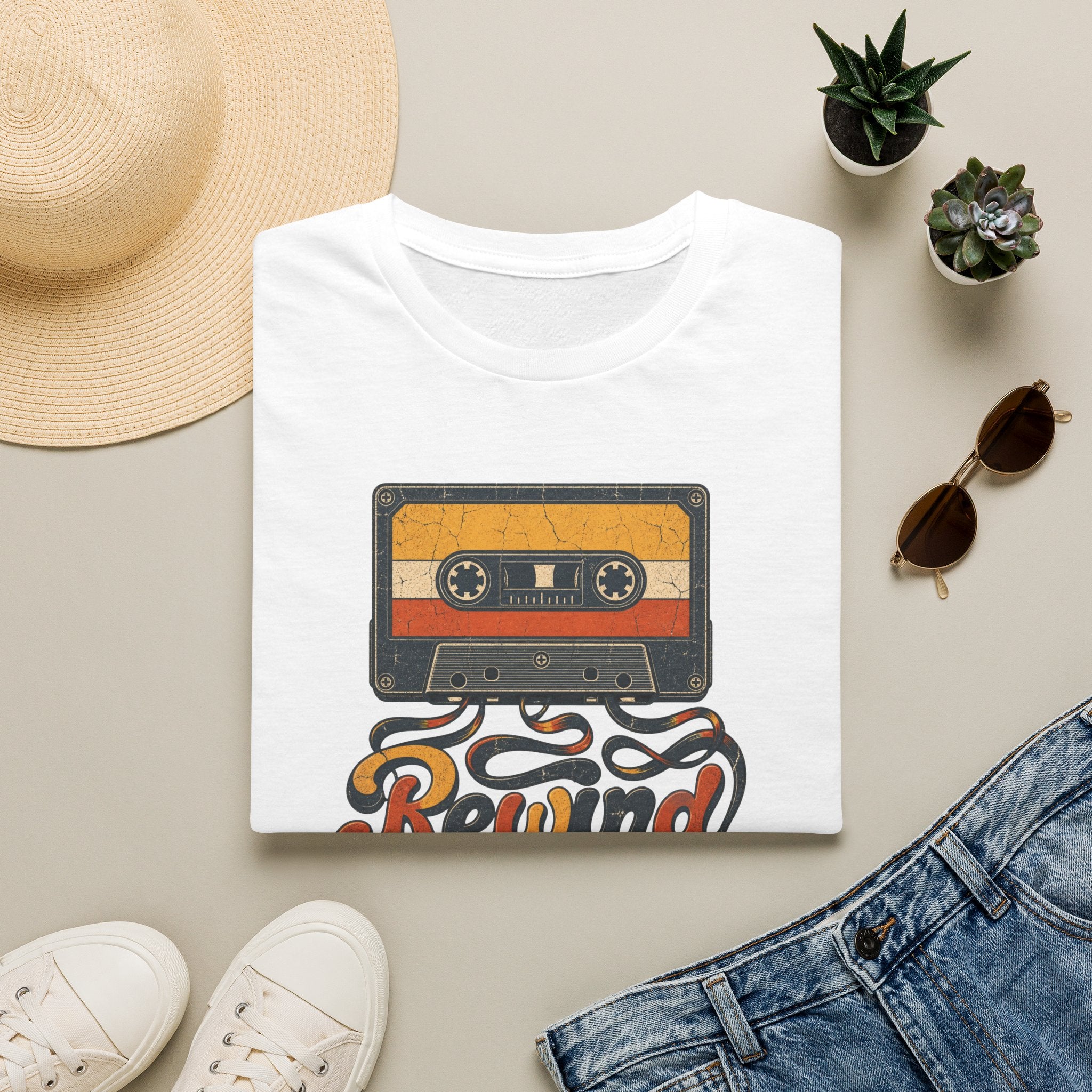 Retro Cassette 'Rewind' T-Shirt