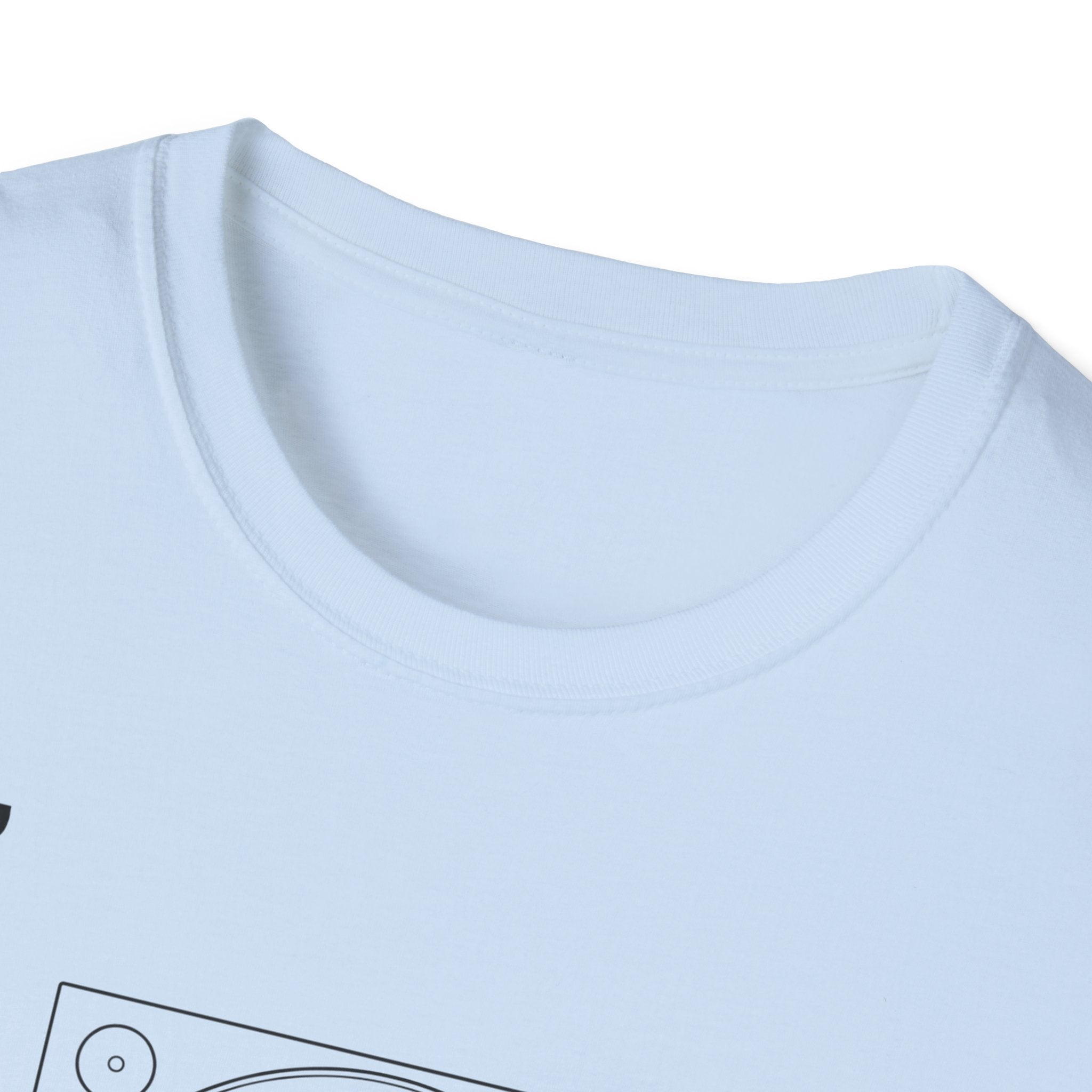 Hi‑Fi Blueprint Turntable T-Shirt — Retro Audio Diagram Tee