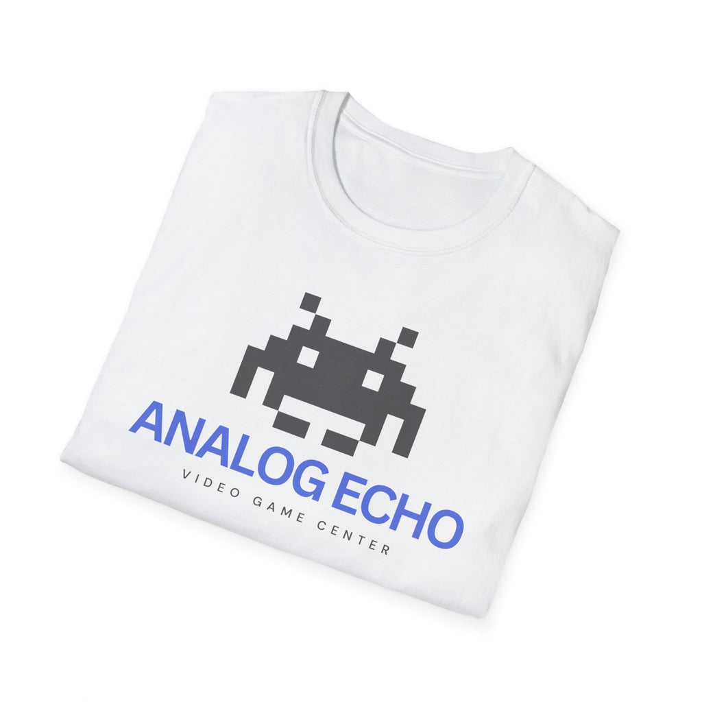 Analog Echo Video Game T-Shirt — Retro Space Invader Gaming Tee