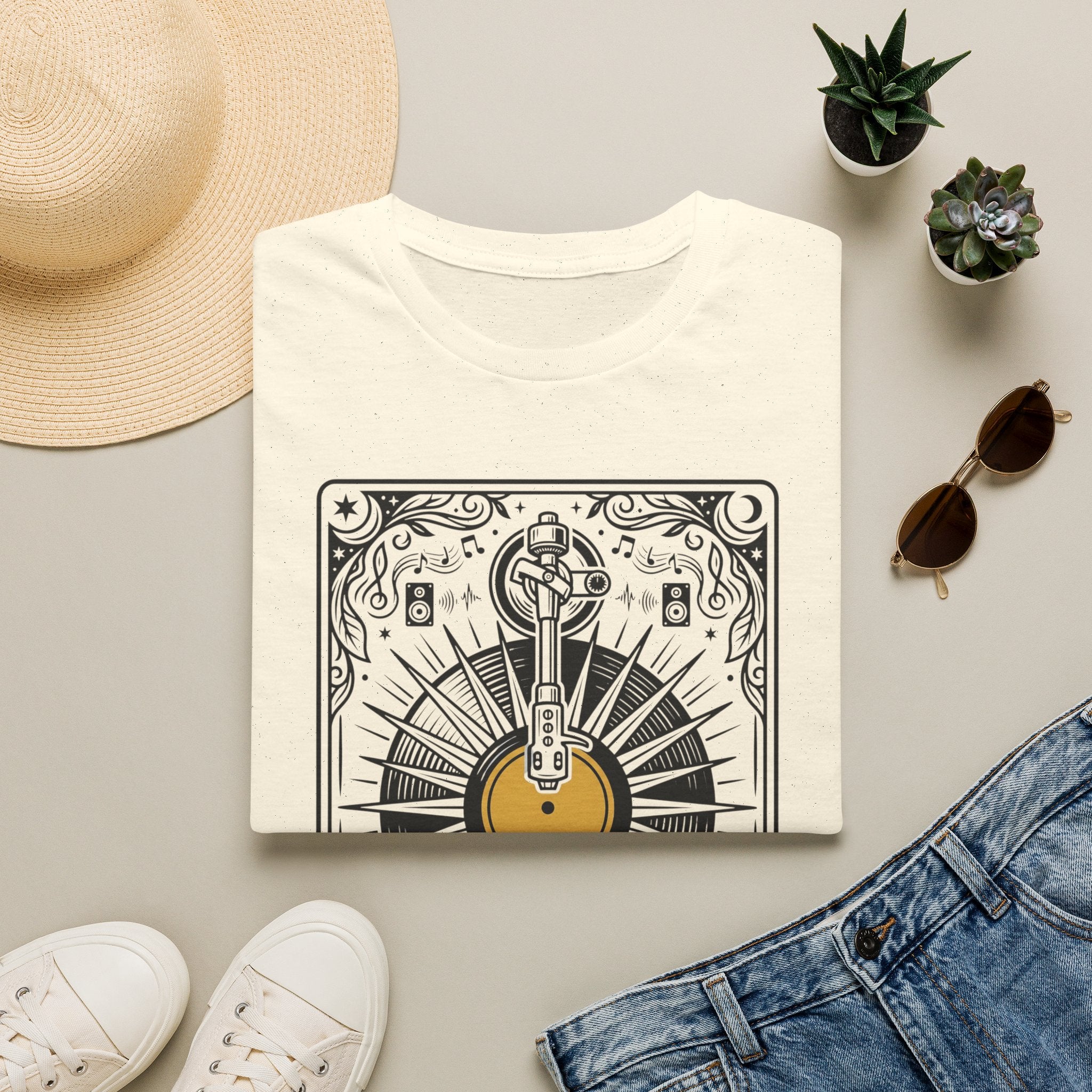 Audiophile Tarot T-Shirt — Turntable Needle Graphic Tee