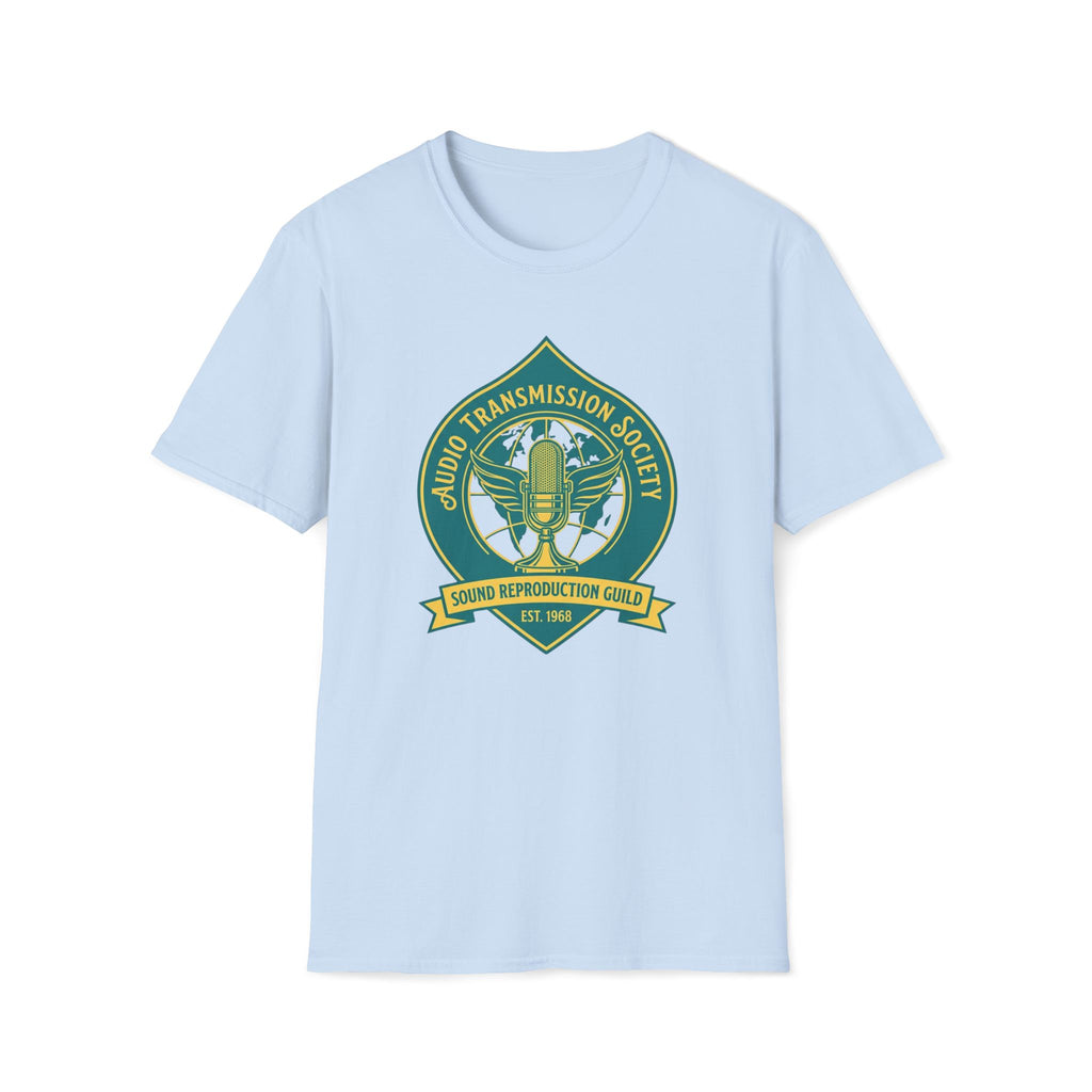 Audio Transmission Society T-Shirt — Retro Microphone Sound Reproduction Guild Tee