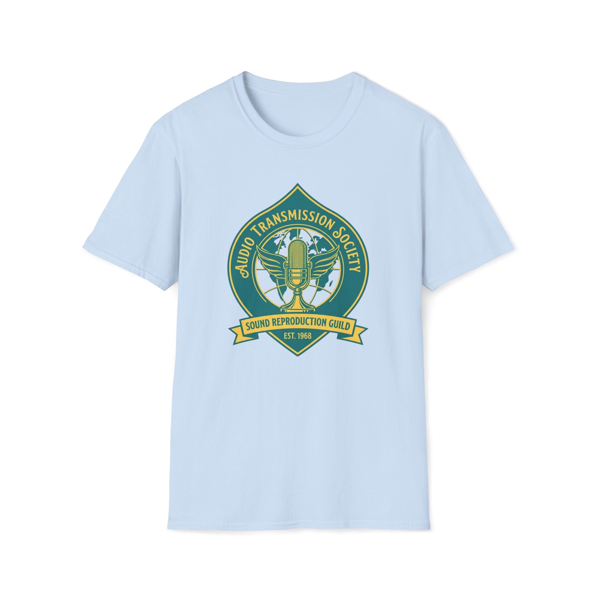 Audio Transmission Society T-Shirt — Retro Microphone Sound Reproduction Guild Tee