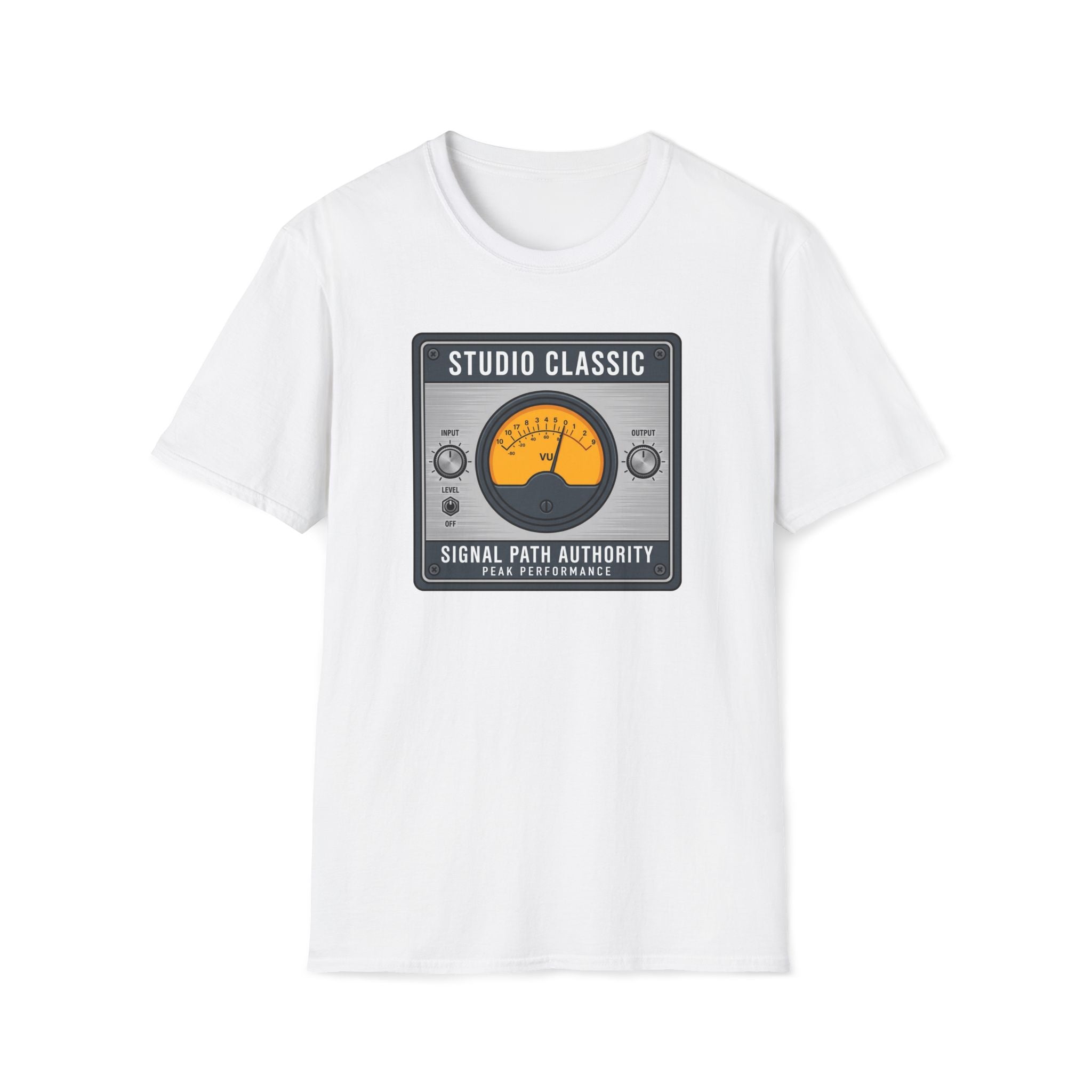 Studio Classic VU Meter T-Shirt — Vintage Audio Engineer Tee
