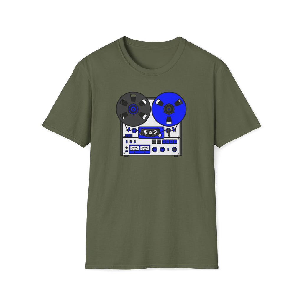 Reel-to-Reel Tape Machine T-Shirt — Vintage Audio Nostalgia Tee