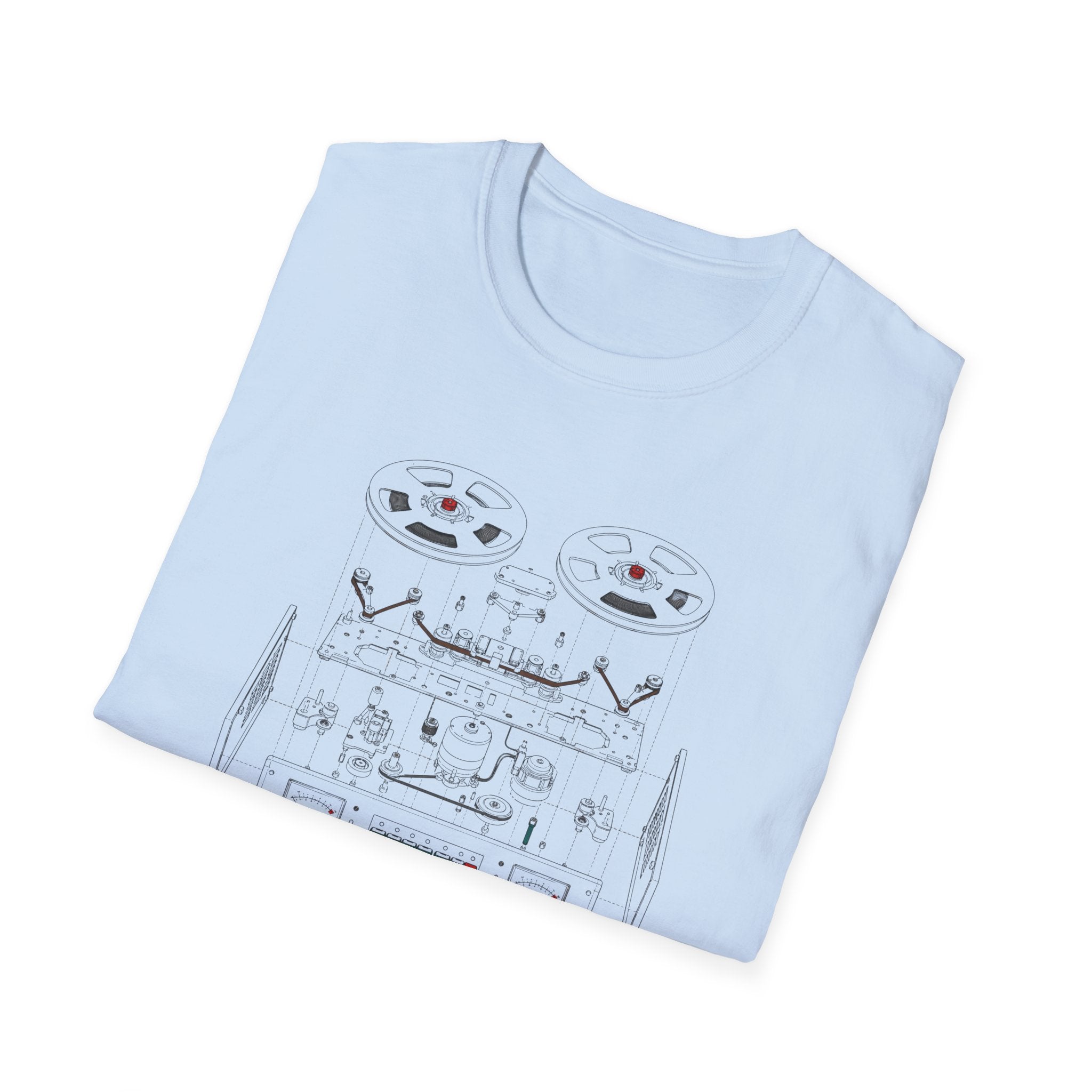 Vintage Reel-to-Reel Tape Deck T-Shirt — Retro Audio Engineer Tee