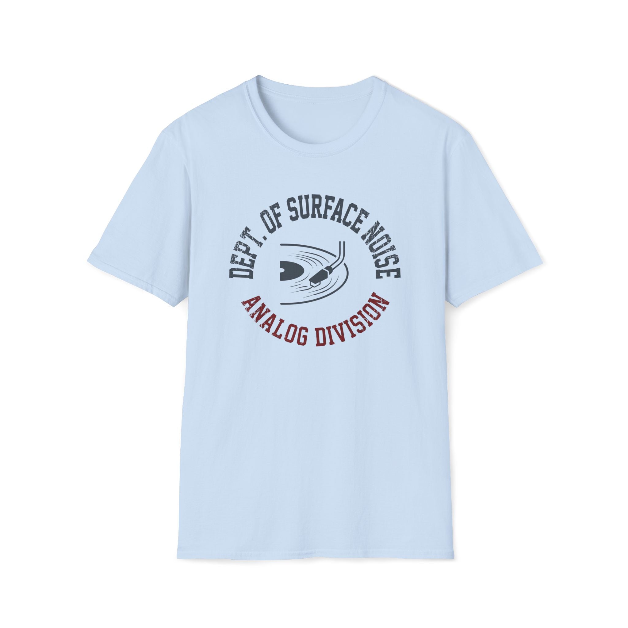 Analog Division T‑Shirt — Dept. of Surface Noise Retro Audio Tee