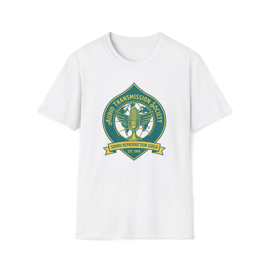 Audio Transmission Society T-Shirt — Retro Microphone Sound Reproduction Guild Tee