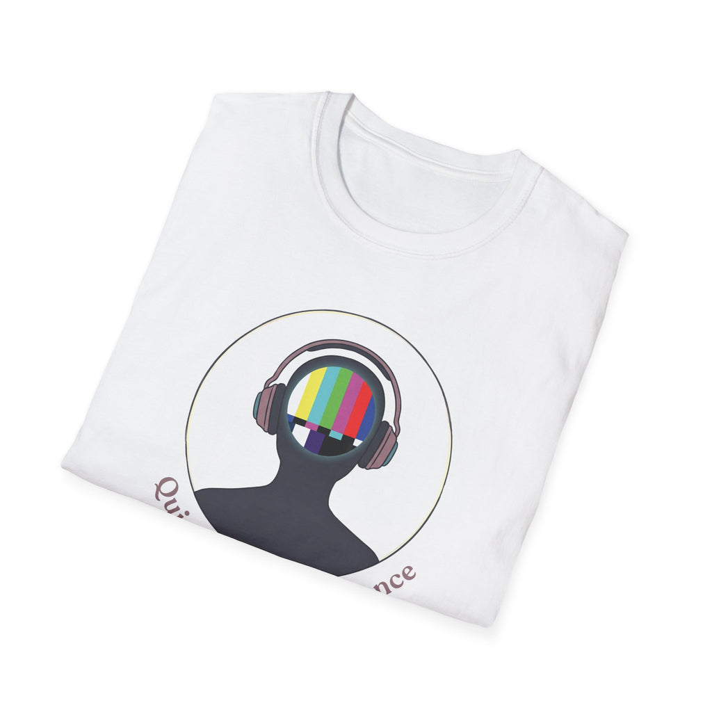 TV Test Pattern Headphones T‑Shirt — "Quiet Acts of Resistance" Graphic Tee
