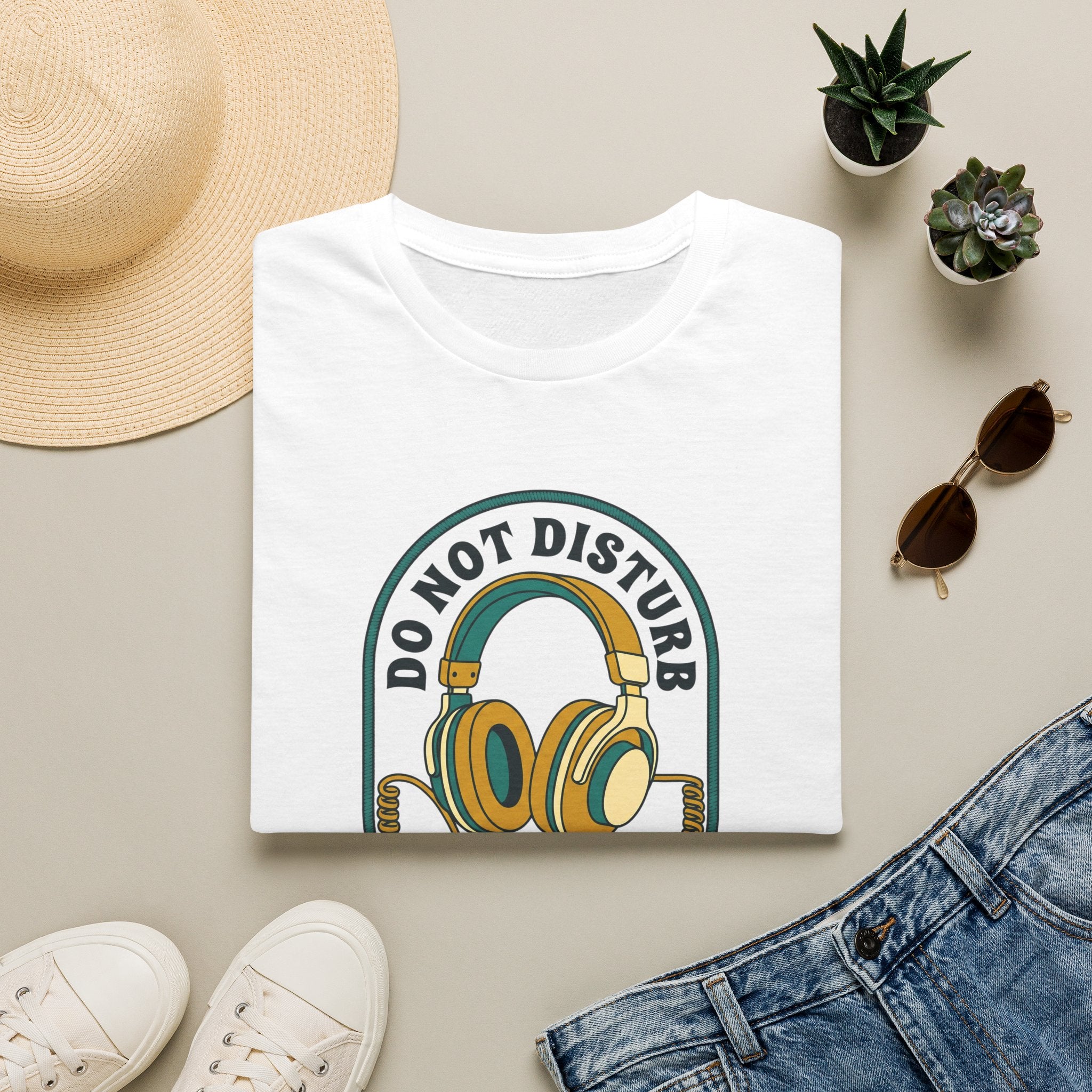 Do Not Disturb Headphones T‑Shirt — 'Do Not Disturb / In The Zone' Graphic Tee