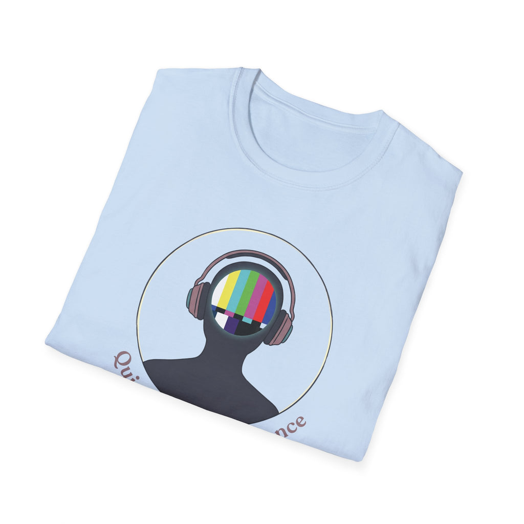 TV Test Pattern Headphones T‑Shirt — "Quiet Acts of Resistance" Graphic Tee
