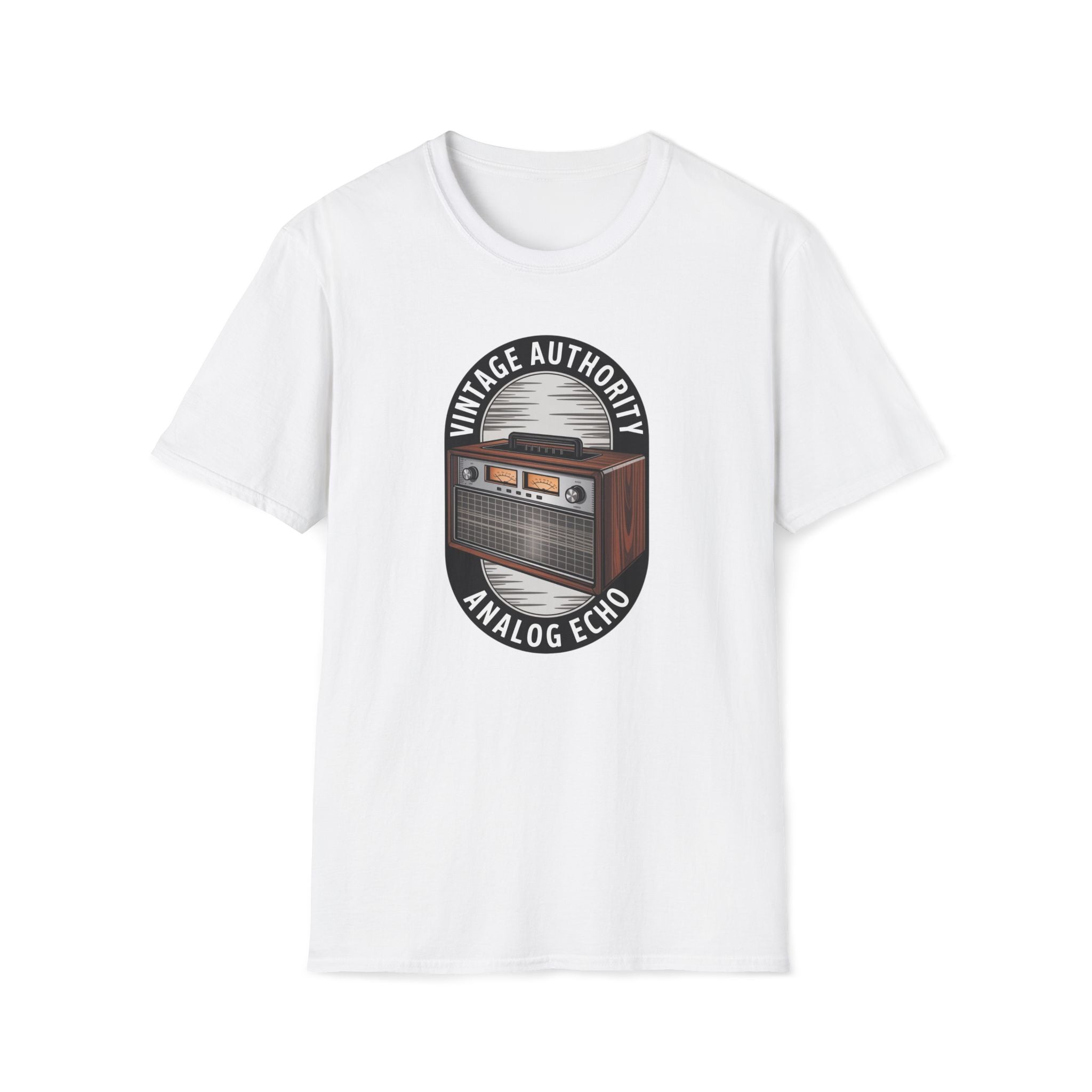 Vintage Authority Radio T-Shirt — Retro Analog Echo Graphic Tee