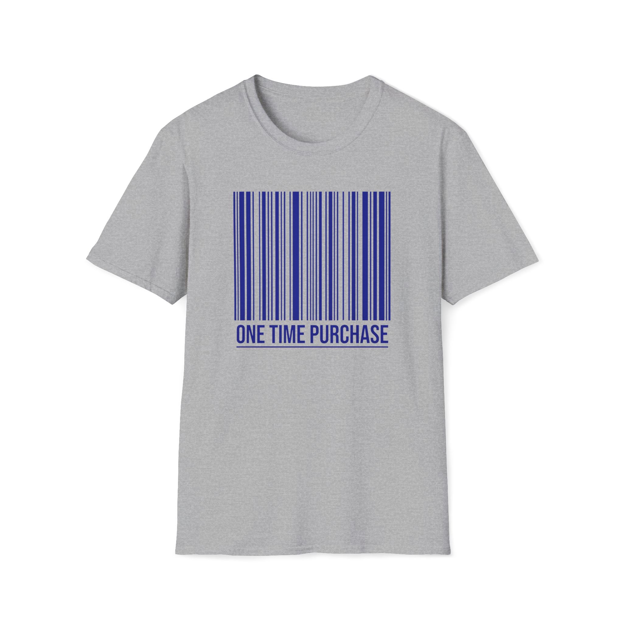 One Time Purchase Barcode T-Shirt — Minimalist Graphic Tee