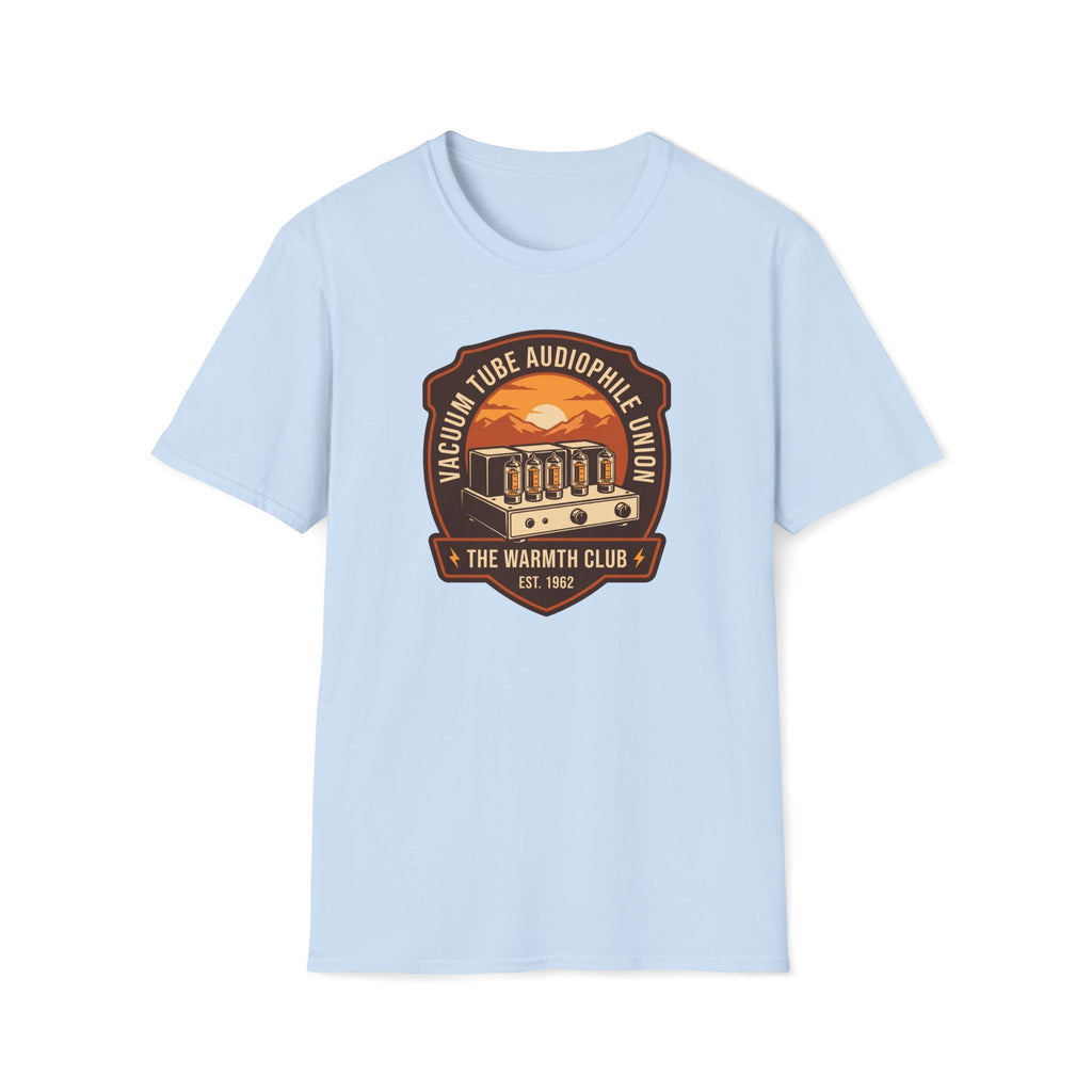 Vacuum Tube Audiophile T-Shirt — "The Warmth Club" Retro Hi‑Fi Tee