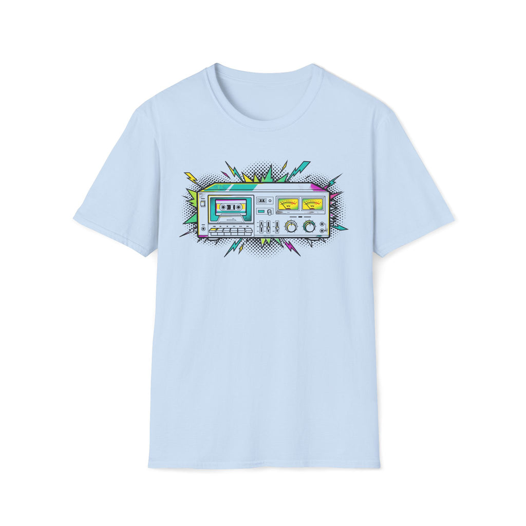 Retro Cassette Deck T‑Shirt — Vintage Boombox Graphic Tee