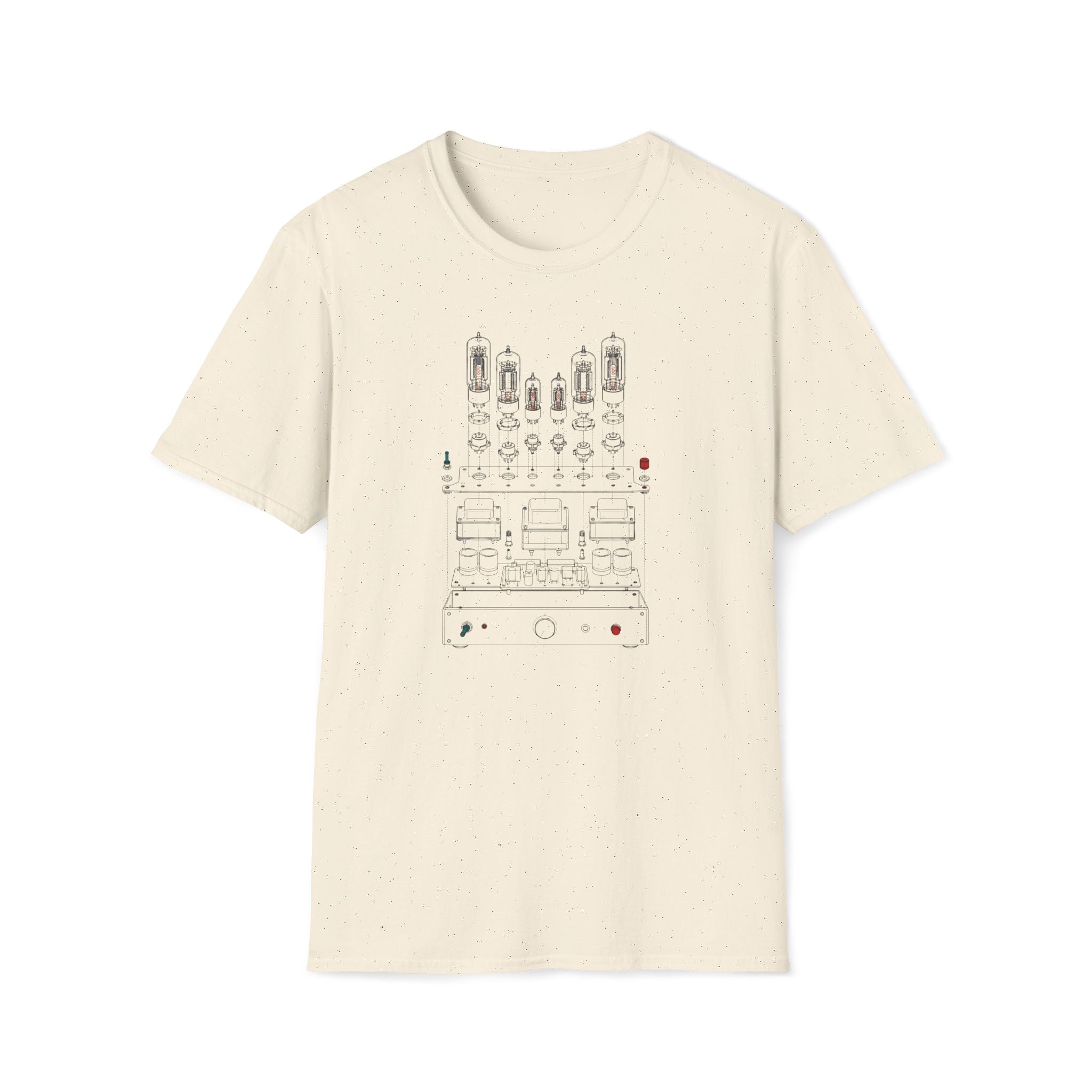 Vintage Tube Amp Schematic T-Shirt — Retro Audio Engineer Tee