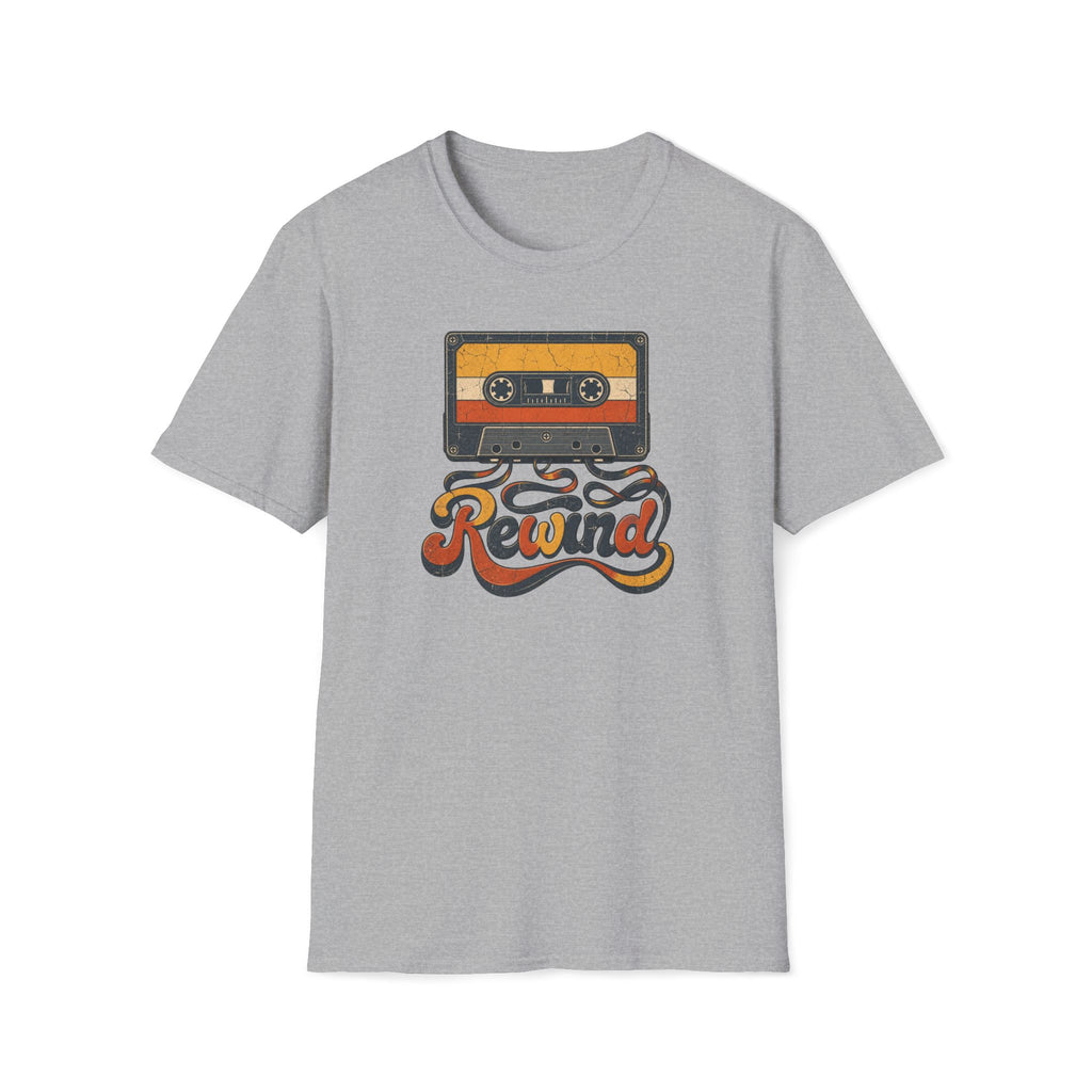 Retro Cassette 'Rewind' T-Shirt
