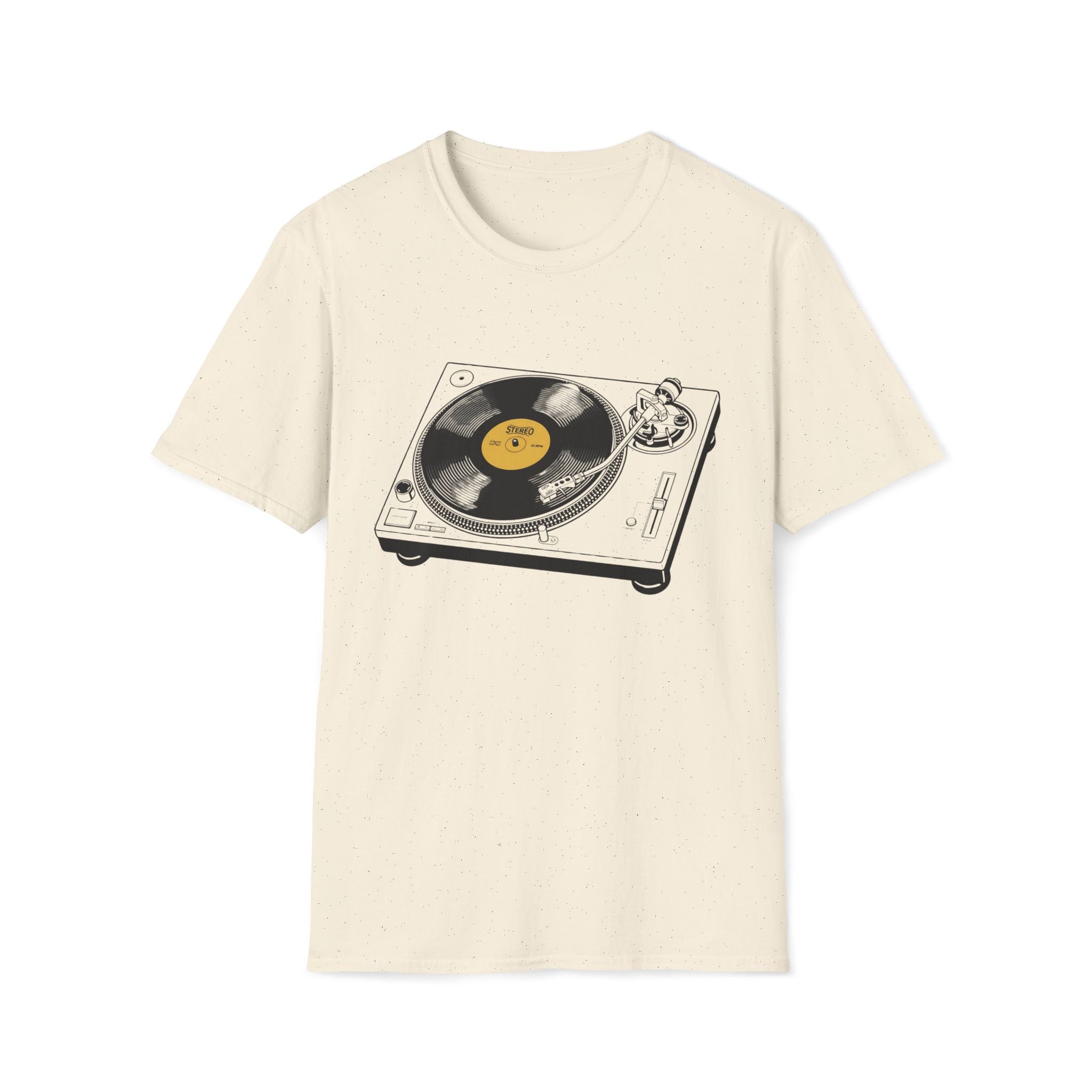 Turntable Vinyl Record T‑Shirt — Retro DJ Music Tee
