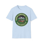 Audio Survival Club T-Shirt — Retro Turntable Camping Badge