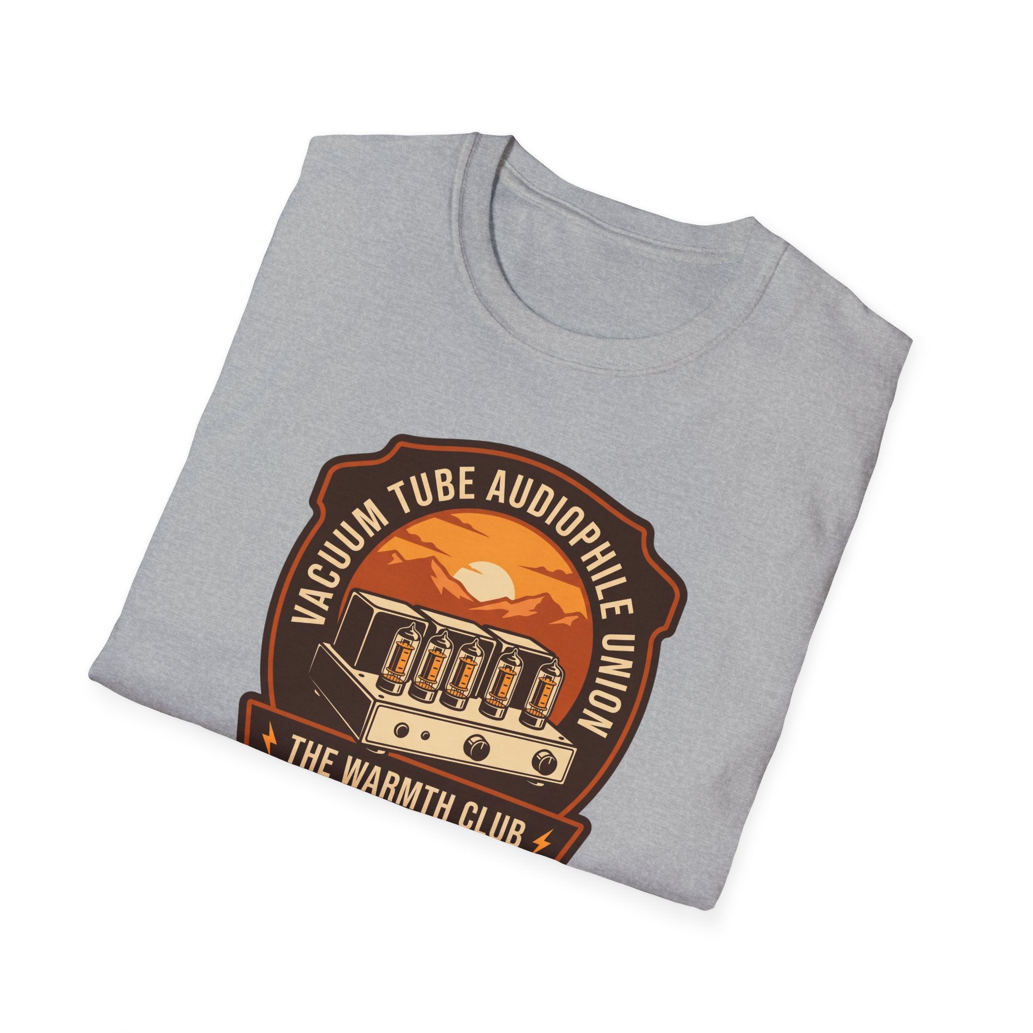 Vacuum Tube Audiophile T-Shirt — "The Warmth Club" Retro Hi‑Fi Tee