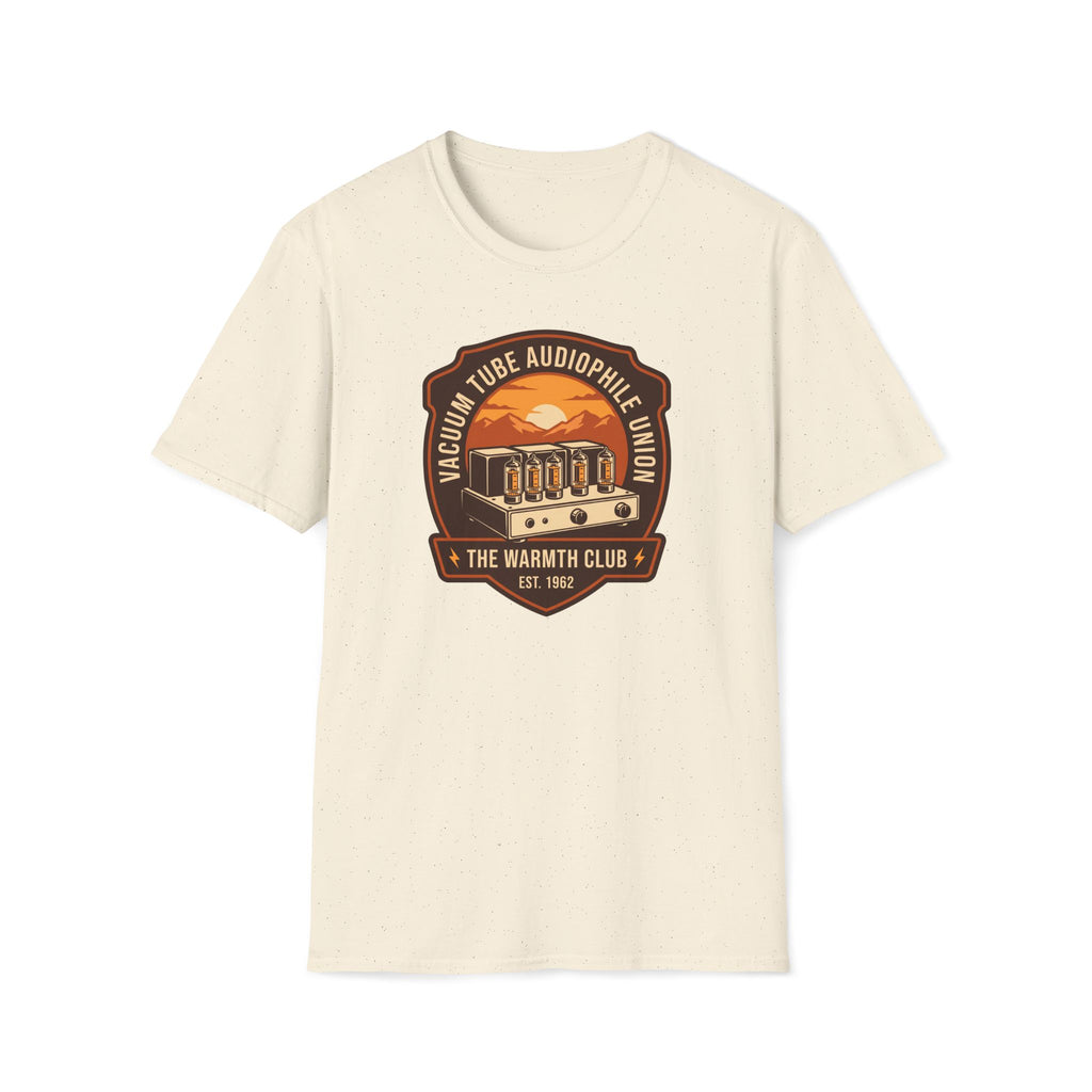 Vacuum Tube Audiophile T-Shirt — "The Warmth Club" Retro Hi‑Fi Tee