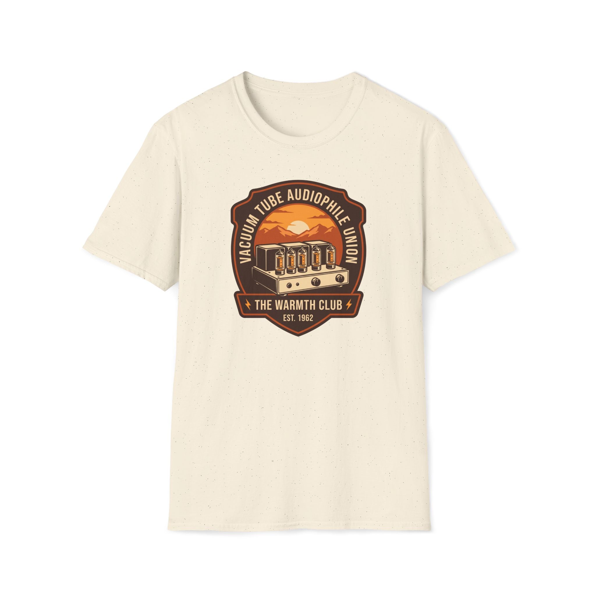 Vacuum Tube Audiophile T-Shirt — "The Warmth Club" Retro Hi‑Fi Tee