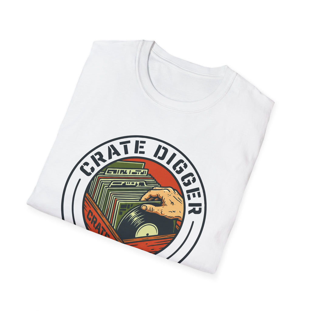 Crate Digger T-Shirt – Retro Vinyl Record Collector Tee