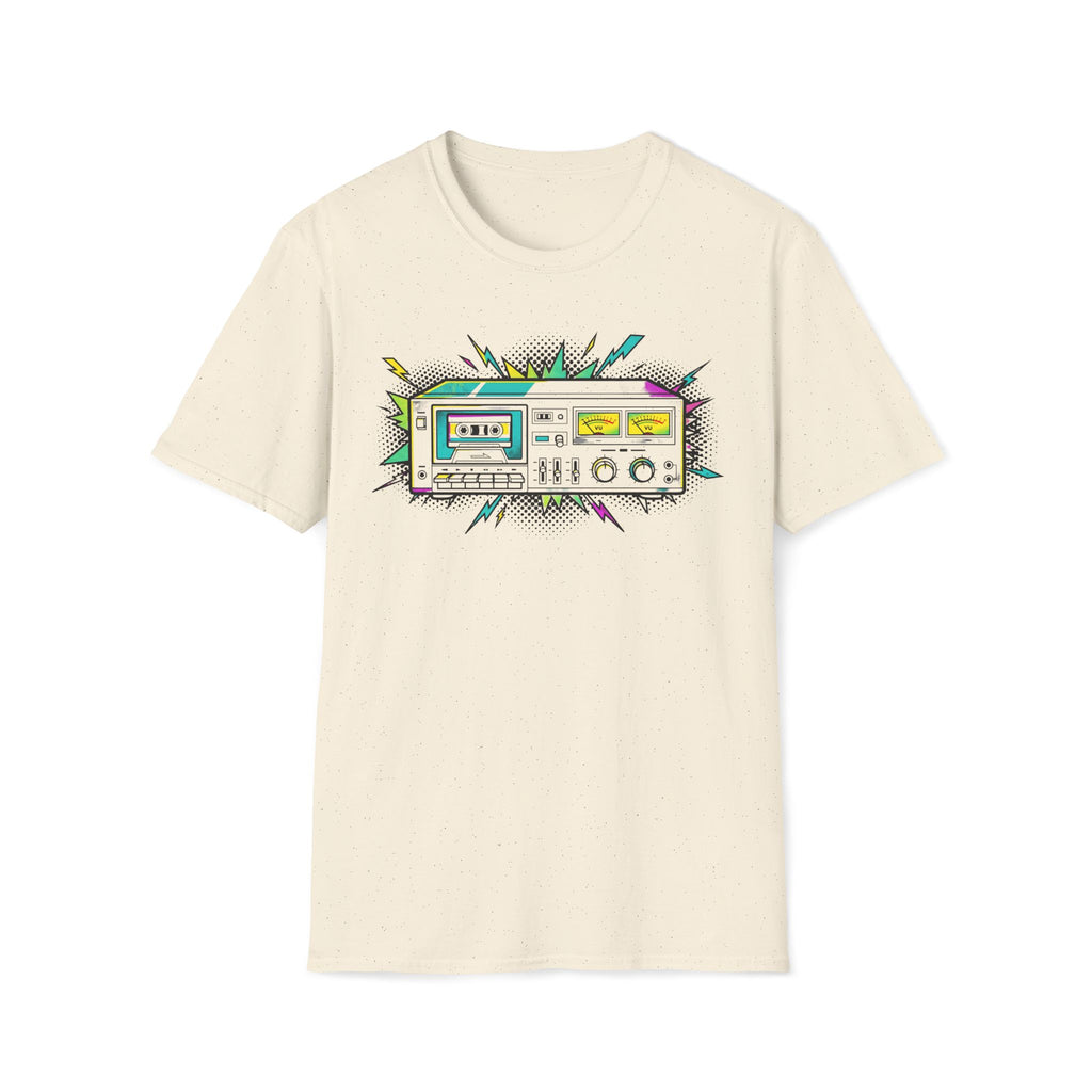 Retro Cassette Deck T‑Shirt — Vintage Boombox Graphic Tee