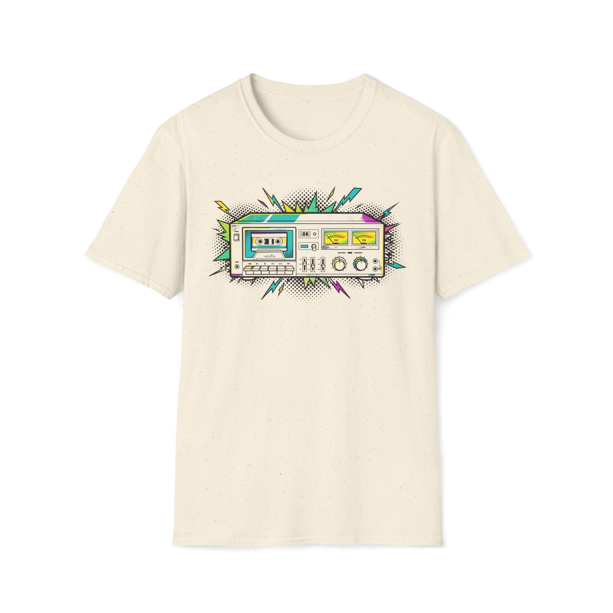 Retro Cassette Deck T‑Shirt — Vintage Boombox Graphic Tee