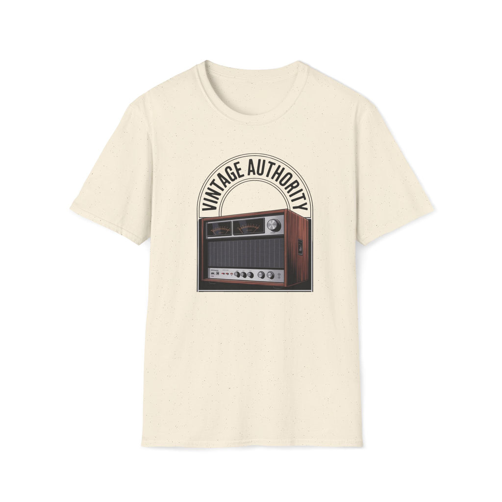 Vintage Authority T-Shirt — Retro Radio Graphic Tee