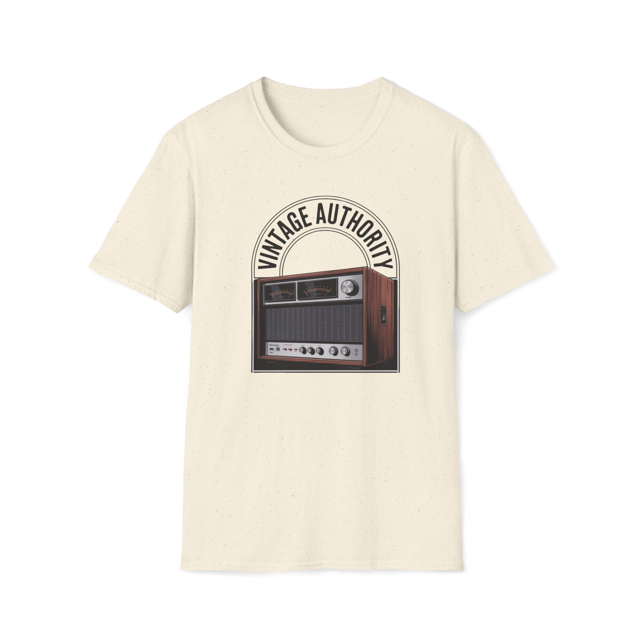 Vintage Authority T-Shirt — Retro Radio Graphic Tee
