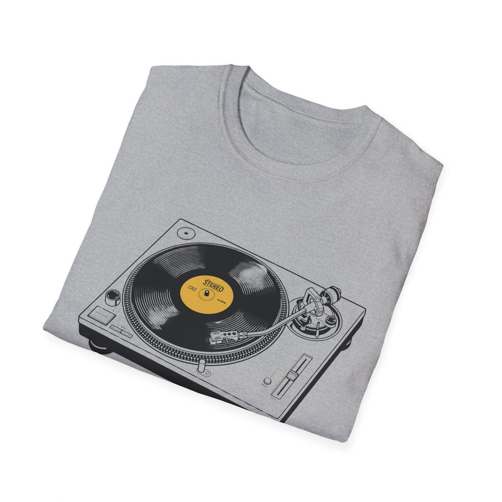 Turntable Vinyl Record T‑Shirt — Retro DJ Music Tee