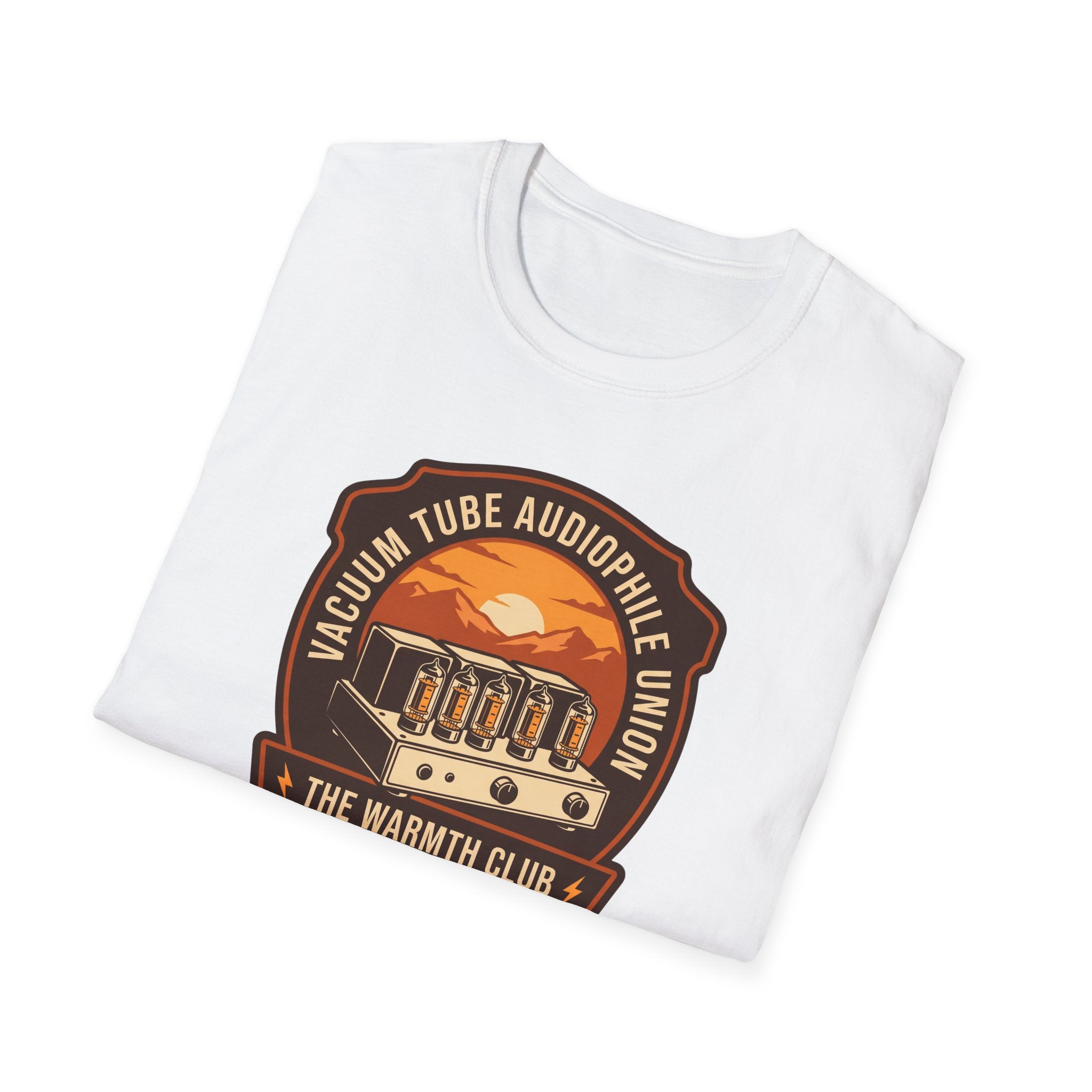 Vacuum Tube Audiophile T-Shirt — "The Warmth Club" Retro Hi‑Fi Tee