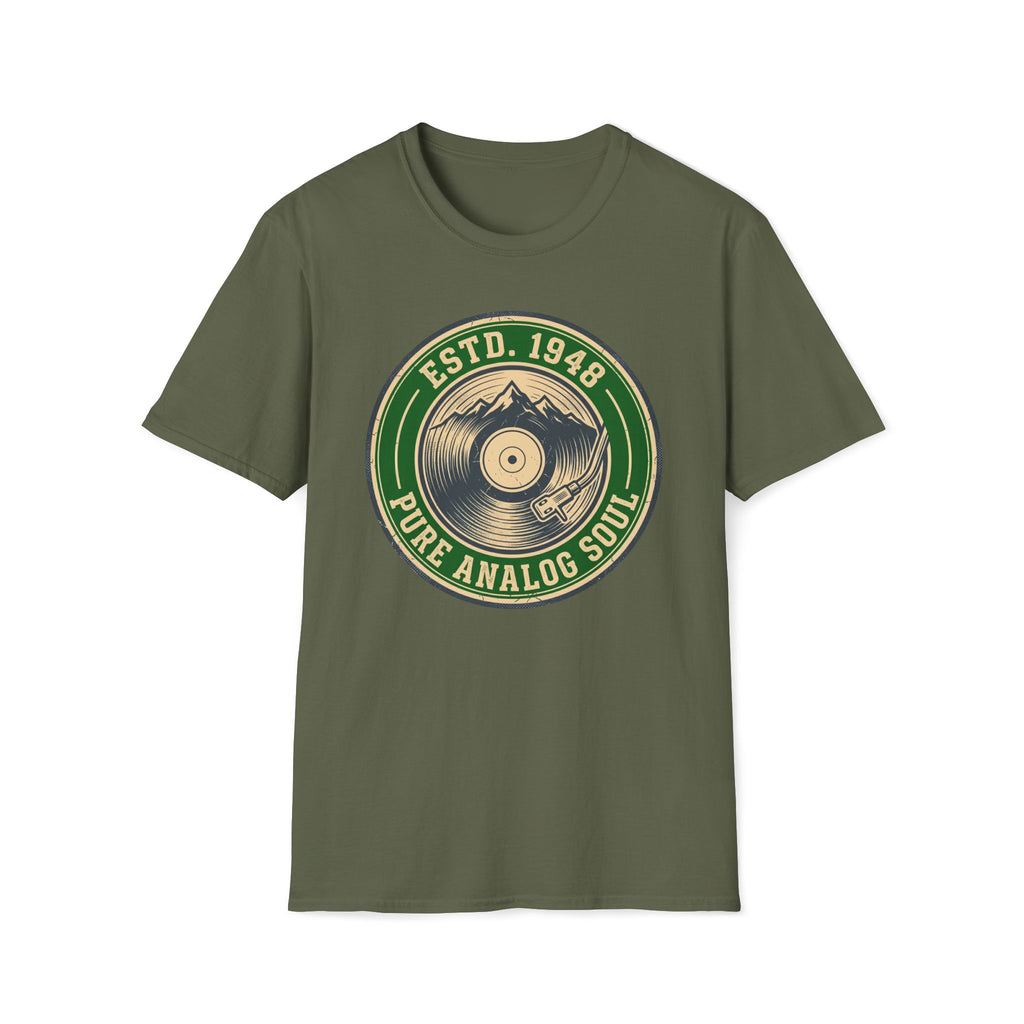 Vintage Record T-Shirt — "ESTD. 1948" Pure Analog Soul Retro Tee