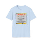 Caution: Galvanized Connector Diagram T‑Shirt — Electrical Tech Safety Tee
