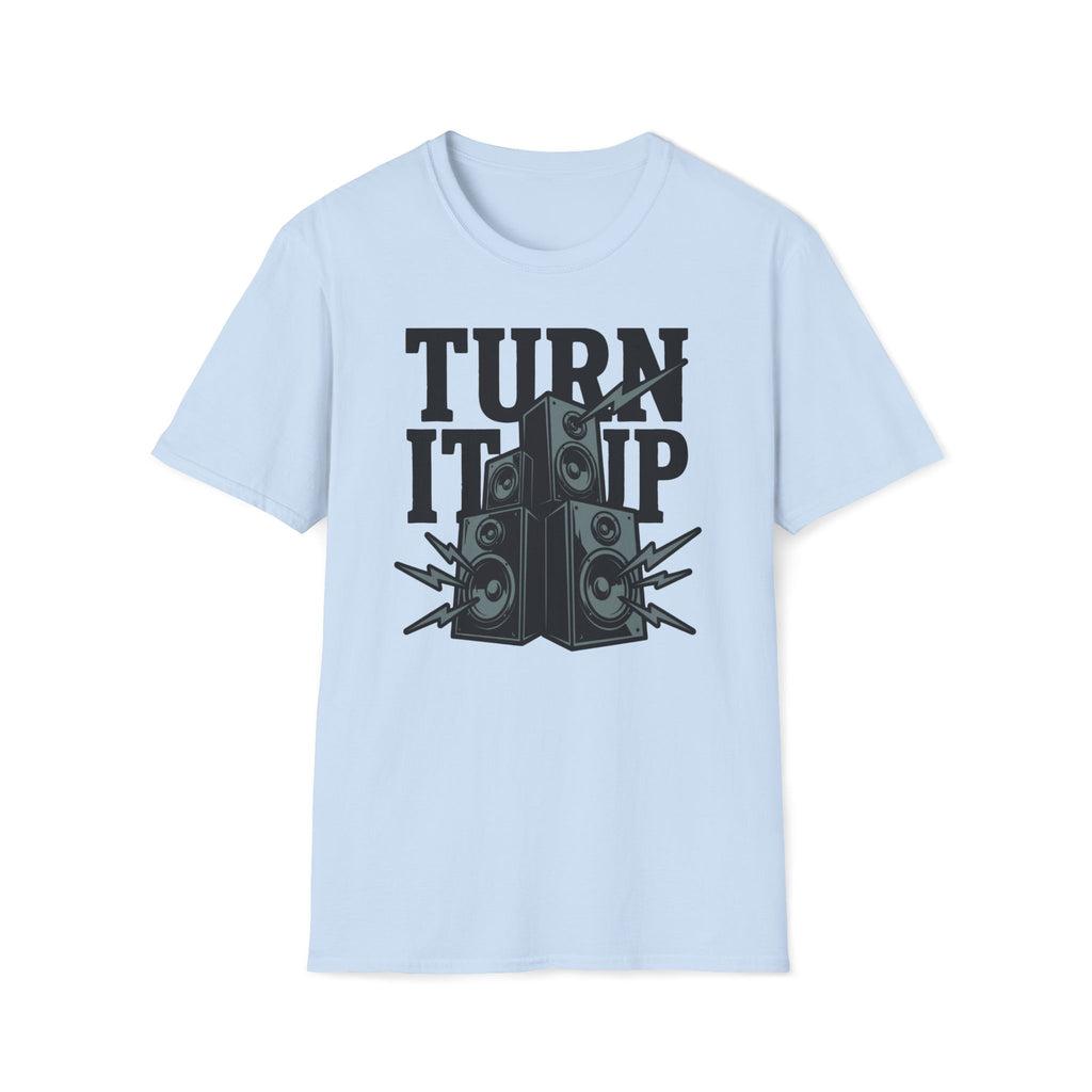 Turn It Up Speaker Stack T-Shirt — Loud Music Graphic Tee