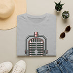 Vintage Microphone T-Shirt — Retro Radio Voice Tee for Singers & Podcasters