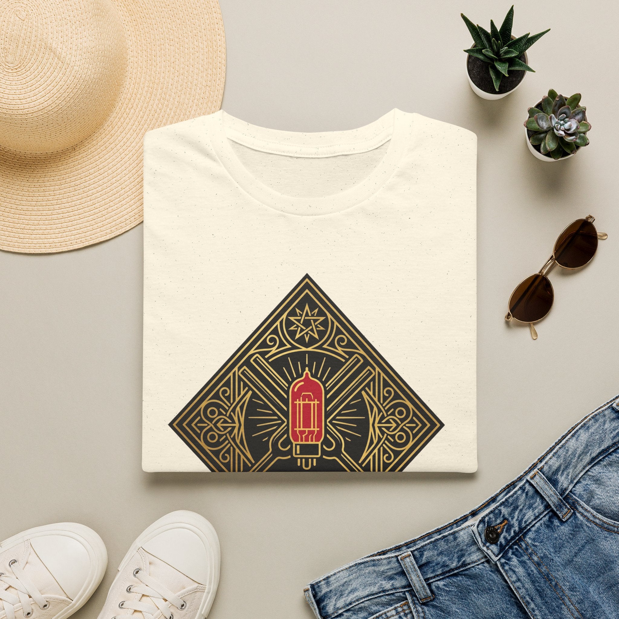 Lantern Emblem T-Shirt — 'Order of the Anvil' Vintage Crest Tee