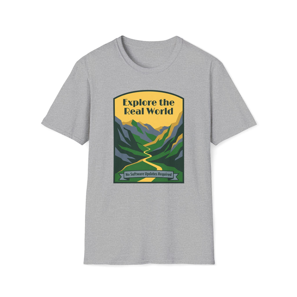 Explore the Real World T-Shirt — Vintage Mountain Adventure Tee