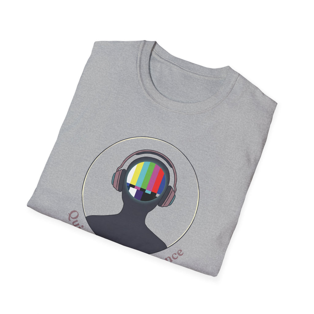 TV Test Pattern Headphones T‑Shirt — "Quiet Acts of Resistance" Graphic Tee