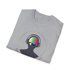 TV Test Pattern Headphones T‑Shirt — "Quiet Acts of Resistance" Graphic Tee