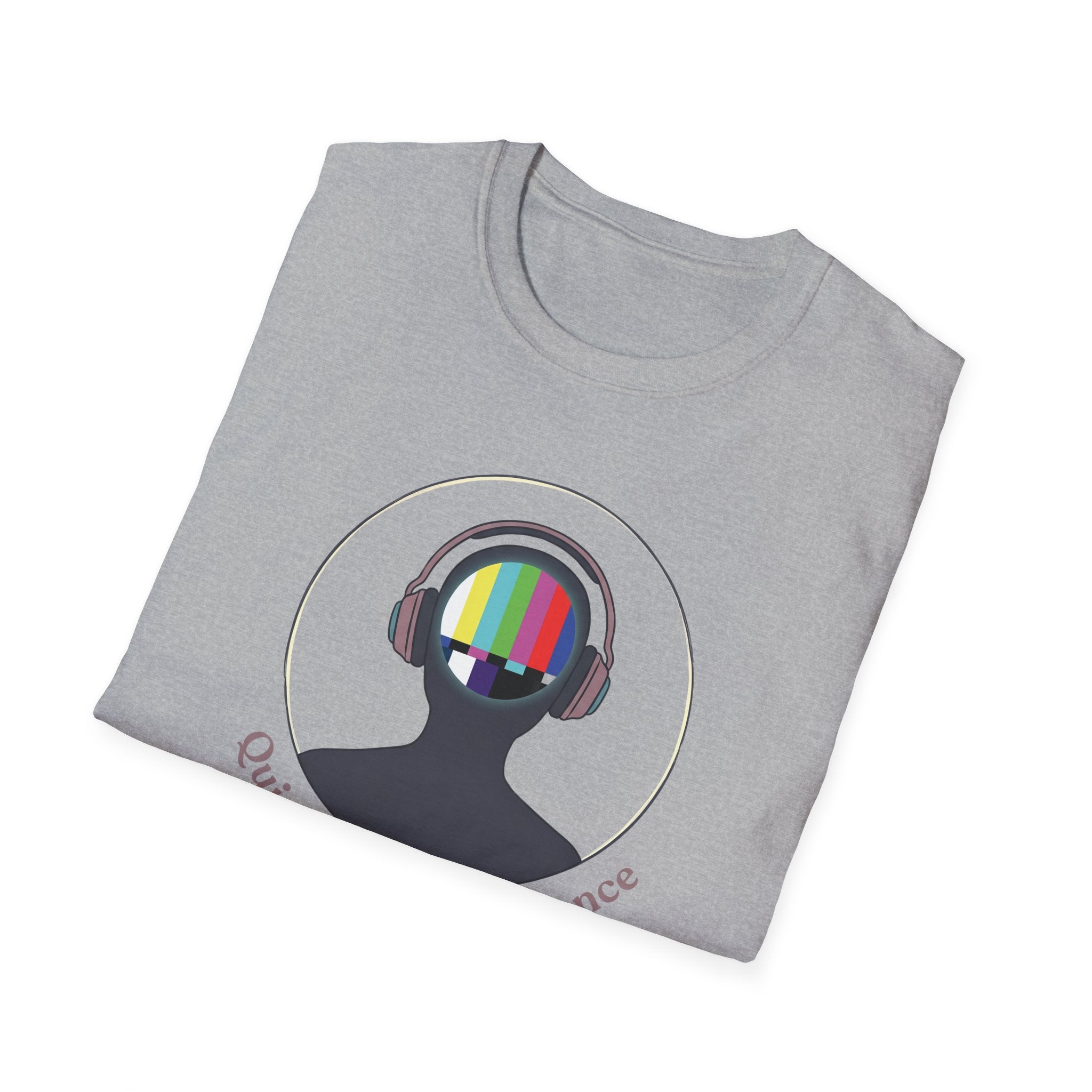 TV Test Pattern Headphones T‑Shirt — "Quiet Acts of Resistance" Graphic Tee