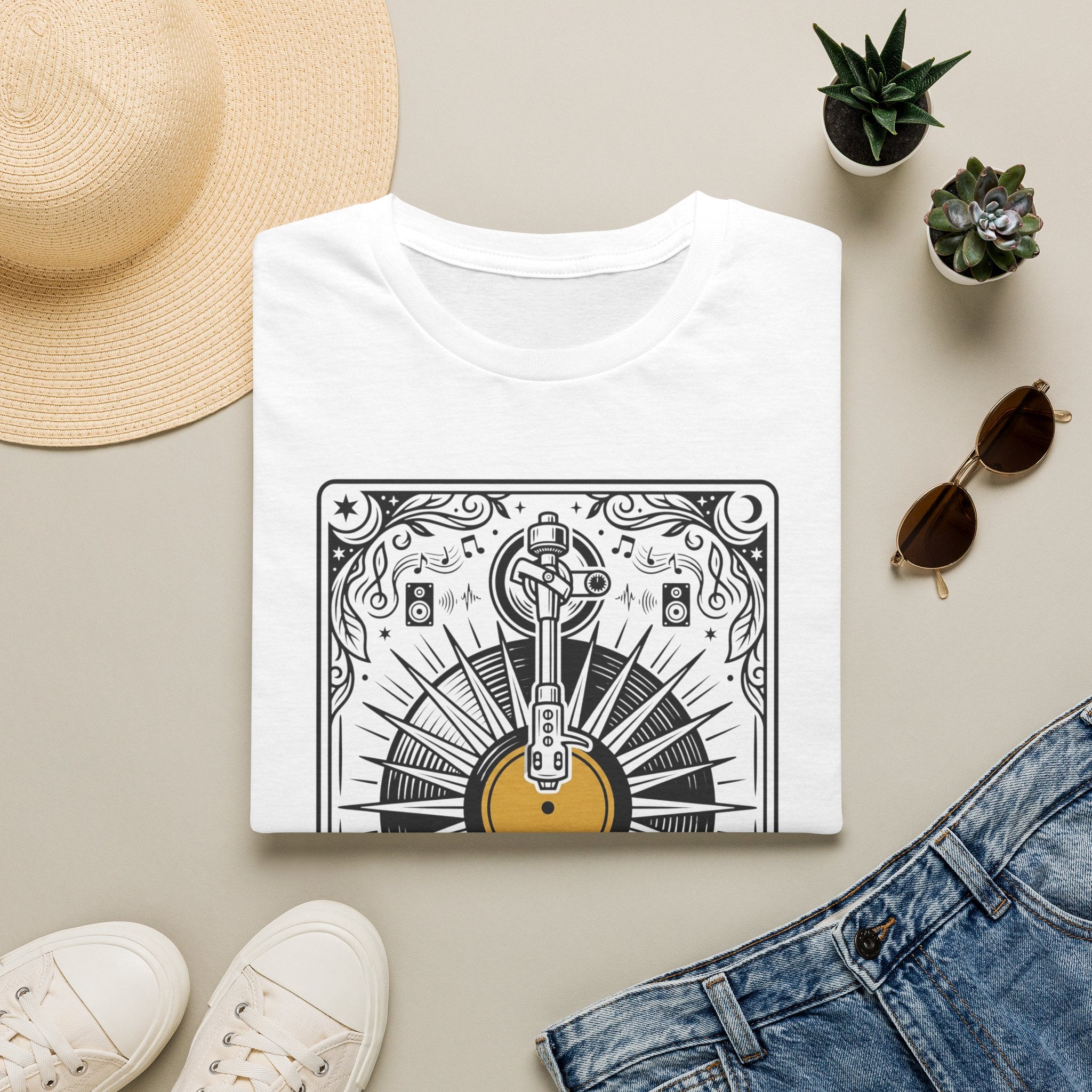 Audiophile Tarot T-Shirt — Turntable Needle Graphic Tee