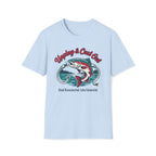 Fishing T-Shirt — "Unplug & Cast Out" Retro Trout Graphic Tee