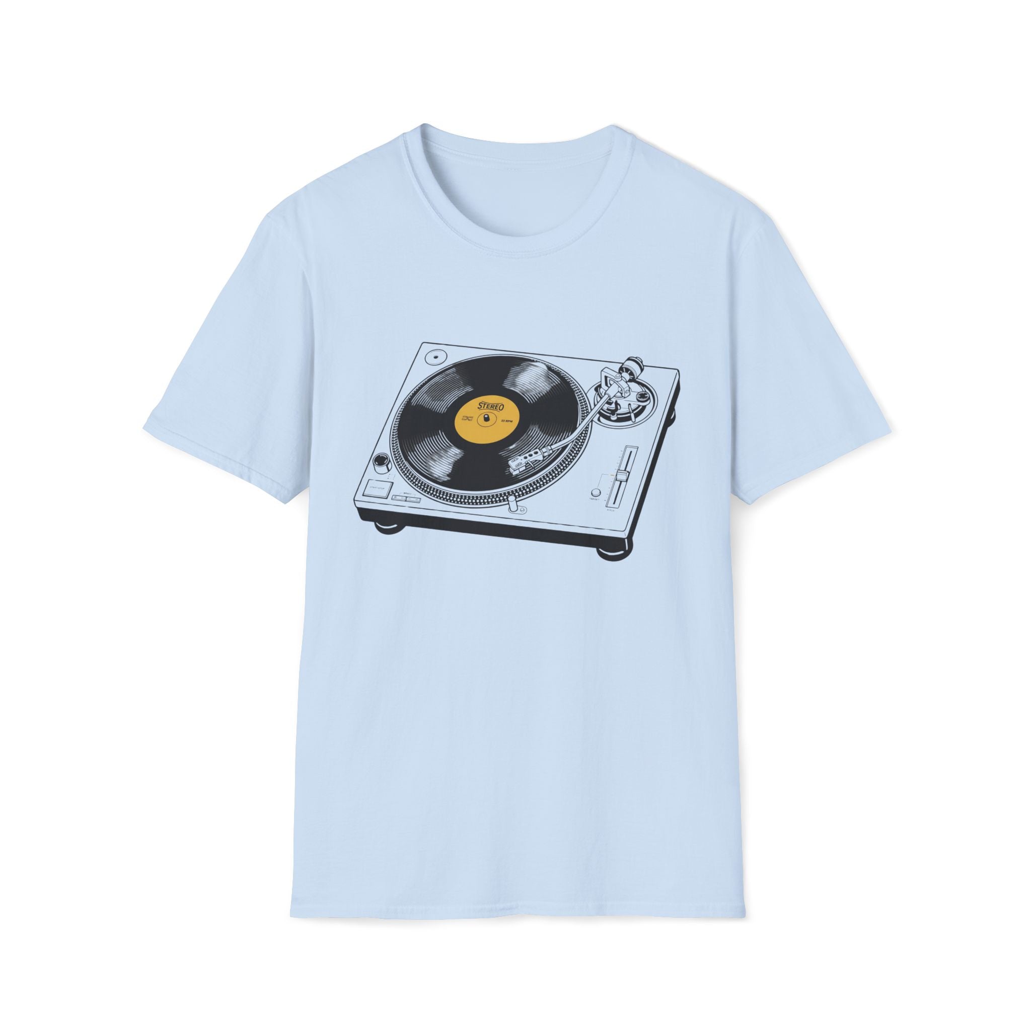 Turntable Vinyl Record T‑Shirt — Retro DJ Music Tee
