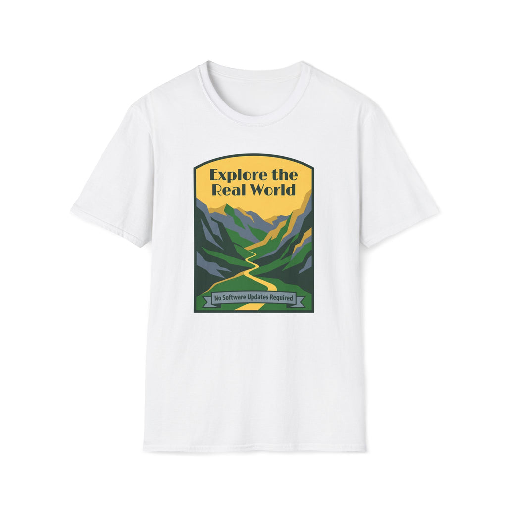 Explore the Real World T-Shirt — Vintage Mountain Adventure Tee