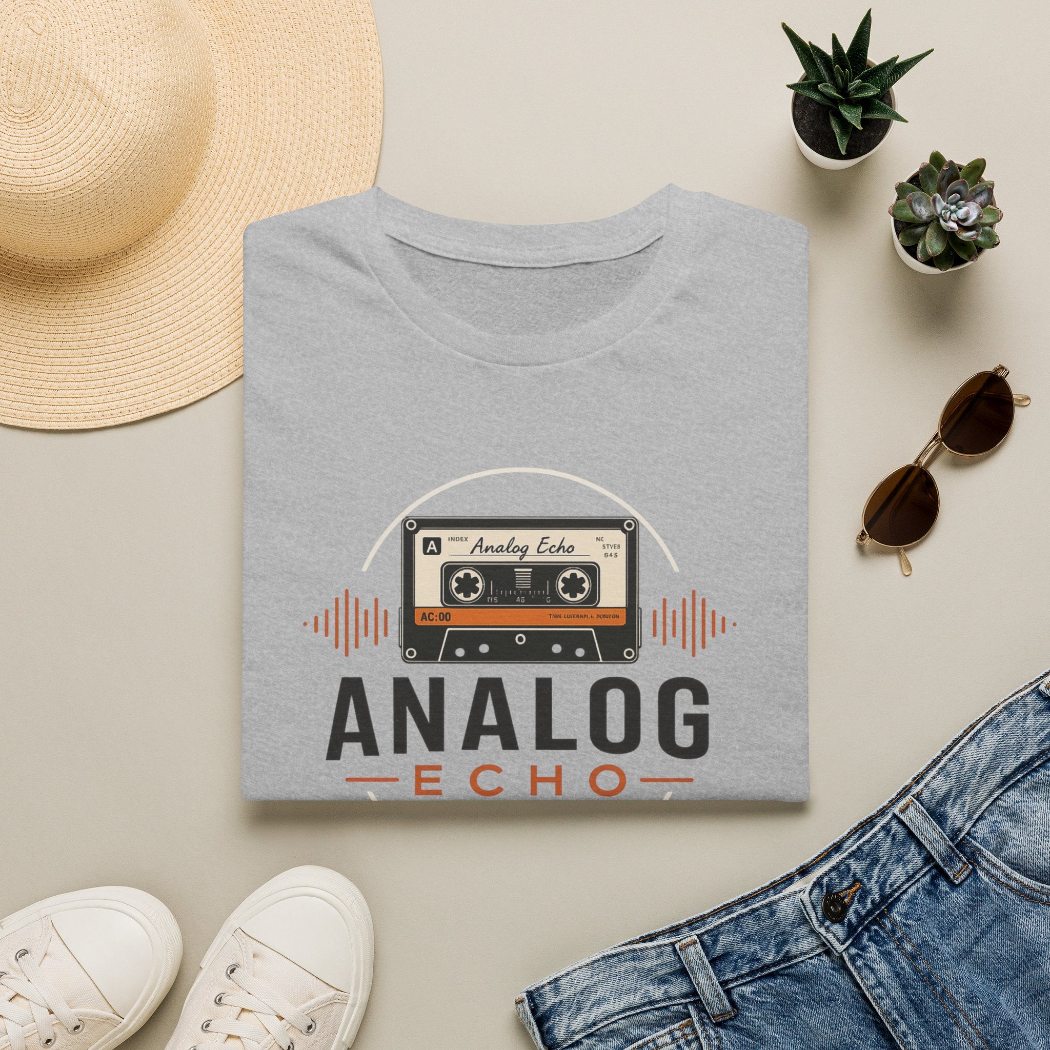 Analog Echo Cassette T-Shirt — Retro Music Tee