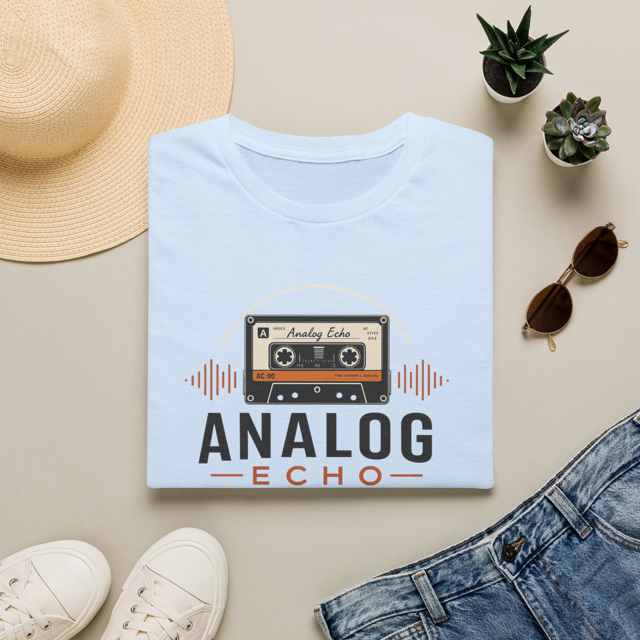 Analog Echo Cassette T-Shirt — Retro Music Tee