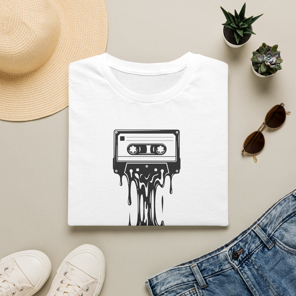 Melting Cassette Tape T-Shirt — Retro Music Graphic Tee